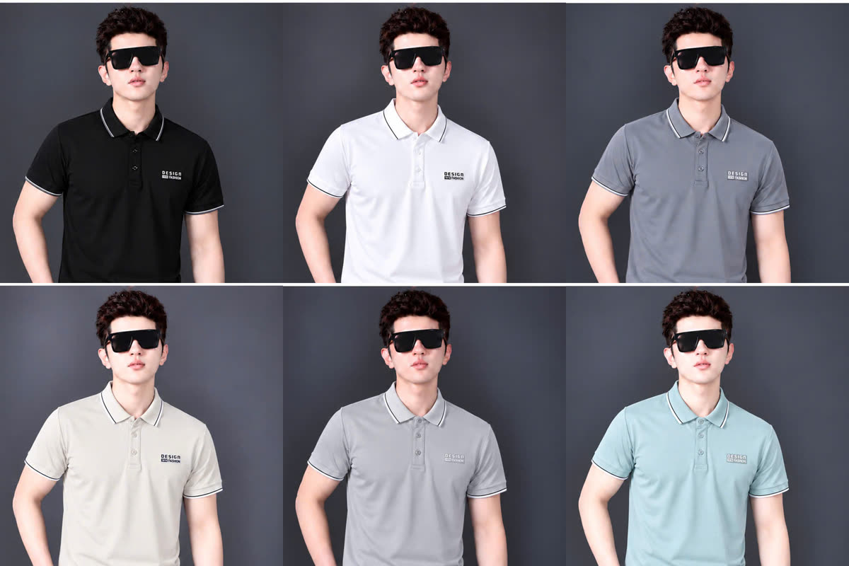 Một mẫu polo nam 6 màu tại xưởng Hoàng Hưng