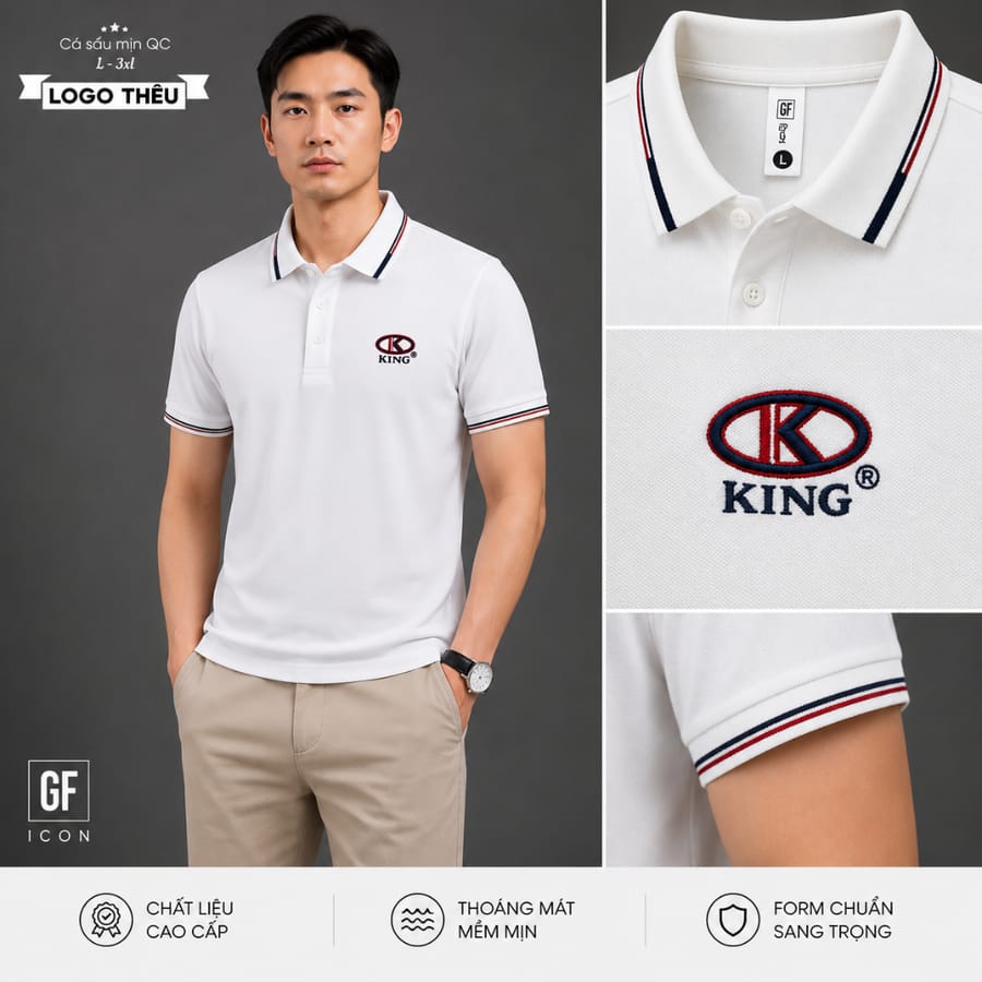 Áo polo cổ trụ nam cao cấp GF ICON
